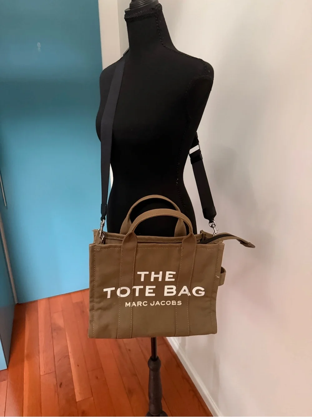 Marc Jacobs-Slate Green Canvas Tote- Medium